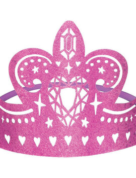 Sparkle Glitter Paper Tiaras -8ct