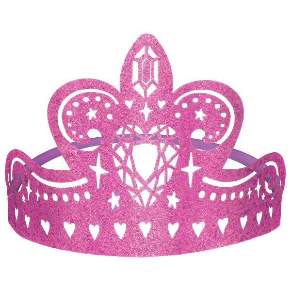 Sparkle Glitter Paper Tiaras -8ct
