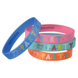 Peppa Pig Confetti Party Rubber Bracelets -4ct