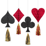 Casino Mini Honeycombs w/ Tassels, 4 ct