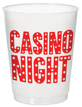 Casino Frosted Stadium Cup, 14 oz - 8 ct
