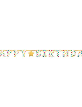 Happy Dots Foil Letter Banner