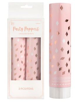 Blush Birthday Confetti Poppers, 2ct
