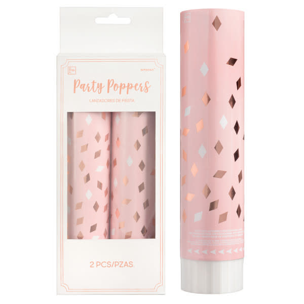 Blush Birthday Confetti Poppers, 2ct