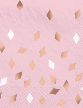 Blush Birthday Hot-Stamped Luncheon Napkin, 16ct
