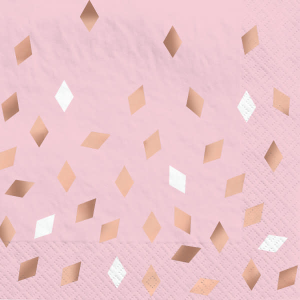 Blush Birthday Hot-Stamped Luncheon Napkin, 16ct