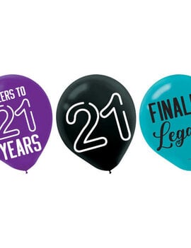 Finally 21 Latex Balloons, 15ct