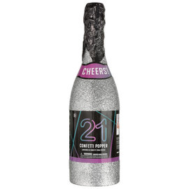 Finally 21 Confetti Bottle Popper, 12 3/4"