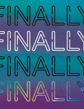 Finally 21 Hot-Stamped Beverage Napkin, Boy, 16ct