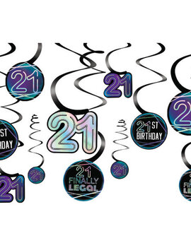Finally 21 Spiral Decoration Value Pack, 12ct