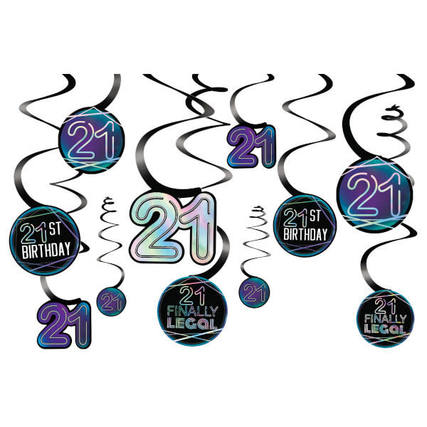 Finally 21 Spiral Decoration Value Pack, 12ct