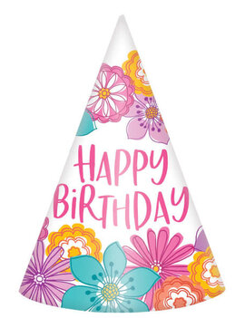 Pretty Petals Birthday Cone Hat