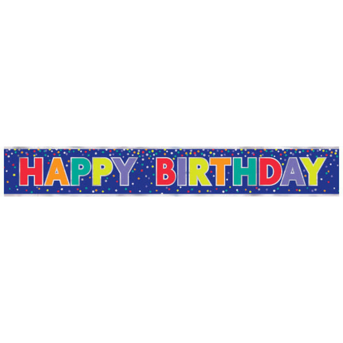 Bold Happy Birthday Foil Banner, 12'