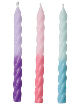 Pastel Colorblock Candles, 12ct