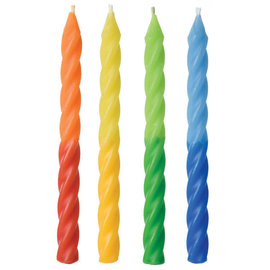 Rainbow Colorblock Candles, 12ct