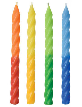 Rainbow Colorblock Candles, 12ct