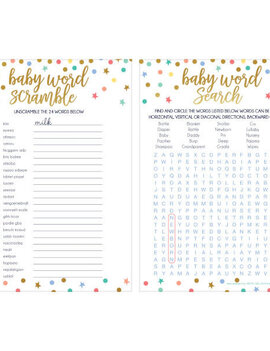Baby Shower 2-in-1 Word Game, 24ct