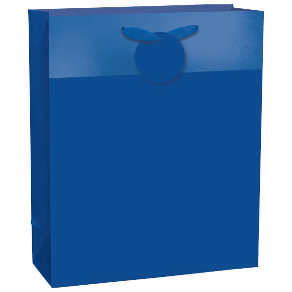 Matte Large Bag w/ Hot-Stamped Band-Royal Blue, with hangtag