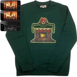 Green Christmas Fireplace- Christmas Sweatshirt