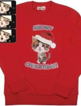 Red Christmas Kitty Sweatshirt