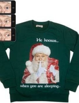Green Christmas Santa Sweatshirt