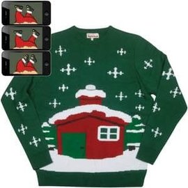 Green Stuck Santa- Christmas Sweater