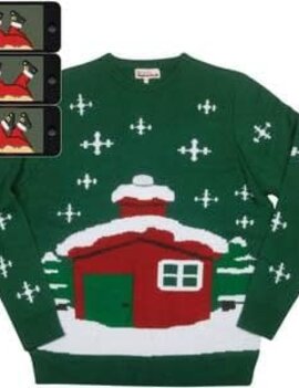Green Stuck Santa- Christmas Sweater