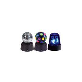 Mini Party Kit- Mini Police Beacon, Mini Disco, Mirror Ball