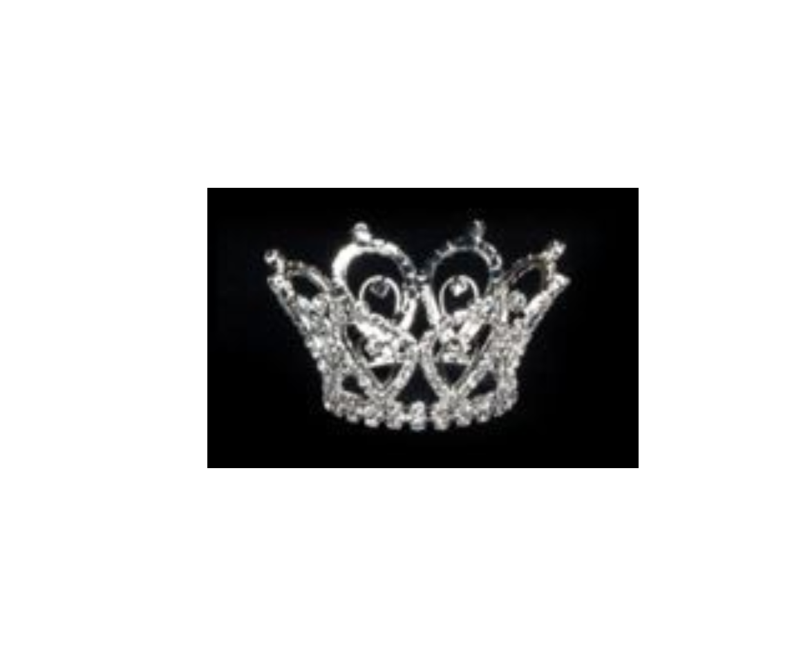 Mini Crown Tiara 1.75" H