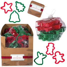 Cookie Cutter Christmas Plastic 6pk W/mesh Bag