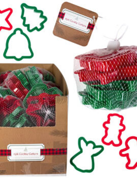 Cookie Cutter Christmas Plastic 6pk W/mesh Bag