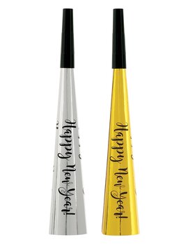 New Year's Horns Multipack - Black, Silver, Gold - 24 ct