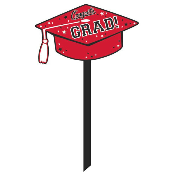 Lawn Sign Grad - Red