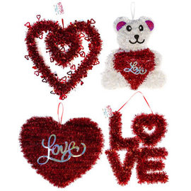 Tinsel Decor Valentine -Assorted