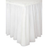 White Solid Plastic Table Skirt