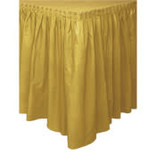 Gold Solid Plastic Table Skirt