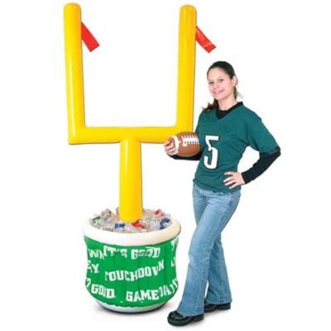 Inflatable Goal Post Cooler w/Football 28"W x 6' 2"H