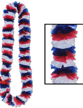 Soft-Twist Patriotic Poly Leis