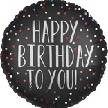 Happy Birthday To You Satin Dots -18"