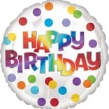 Happy Birthday Dots of Color - 18"