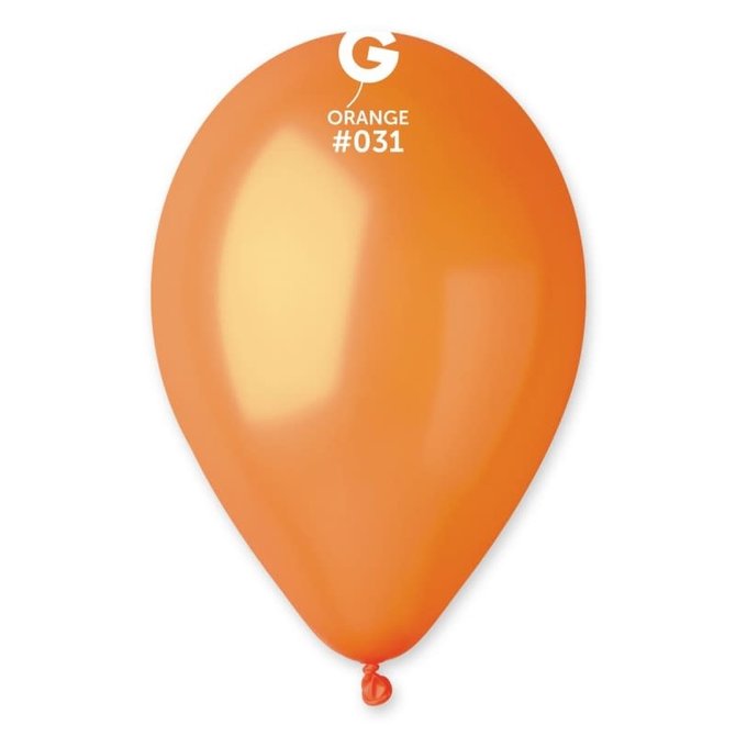 Metallic Orange 12" Latex Balloons