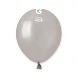 Silver 5" Latex Balloons, 100ct