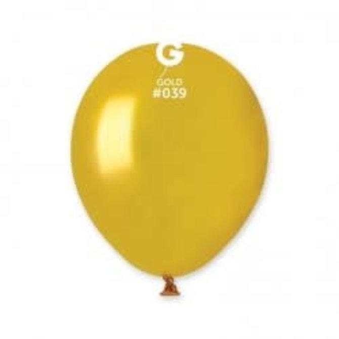 Gold  5" Latex Balloons, 100ct