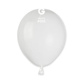 White 5" Latex Balloons, 100ct