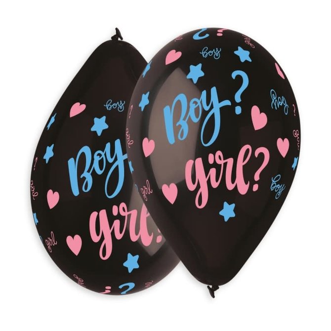 Boy or Girl 12" Printed Latex Balloons, 50ct