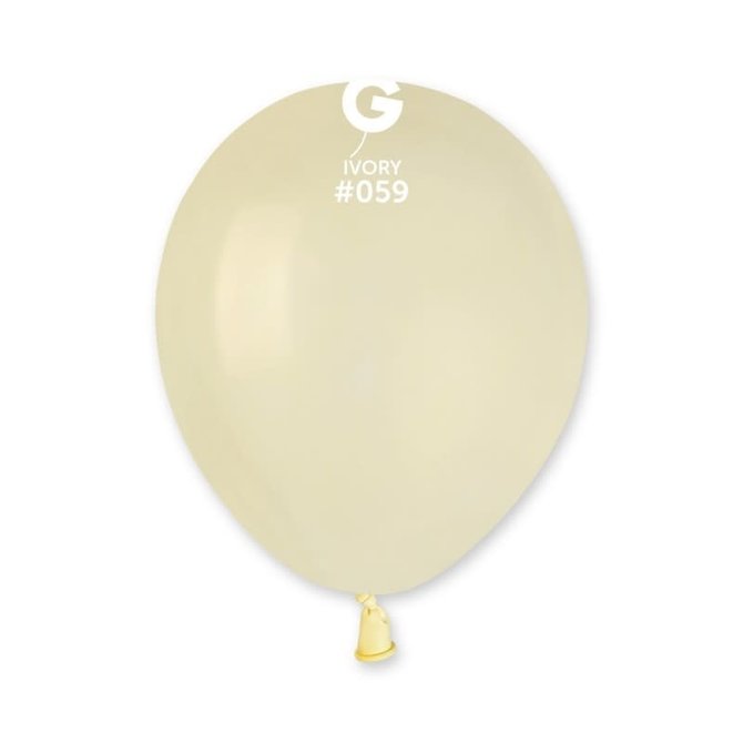 Ivory 5" Latex Balloons, 100ct