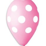 Polka Dot Rose-White 12" Latex Balloons, 50ct *