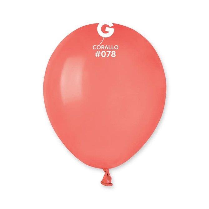 Coral 5" Latex Balloons, 100ct