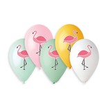 Flamingos 12" Printed Latex Balloons, 50ct