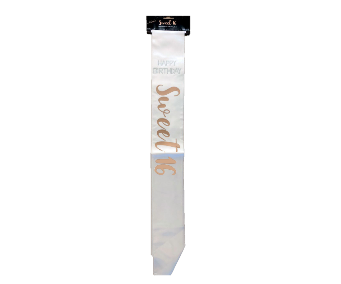 Rose Gold 16th Birthday Sash